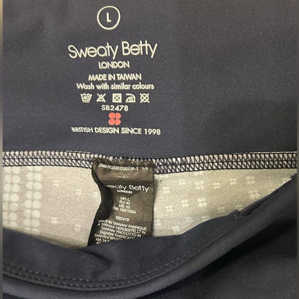 Sweaty Betty Swift Skort Navy Sz L - Picture 2 of 6